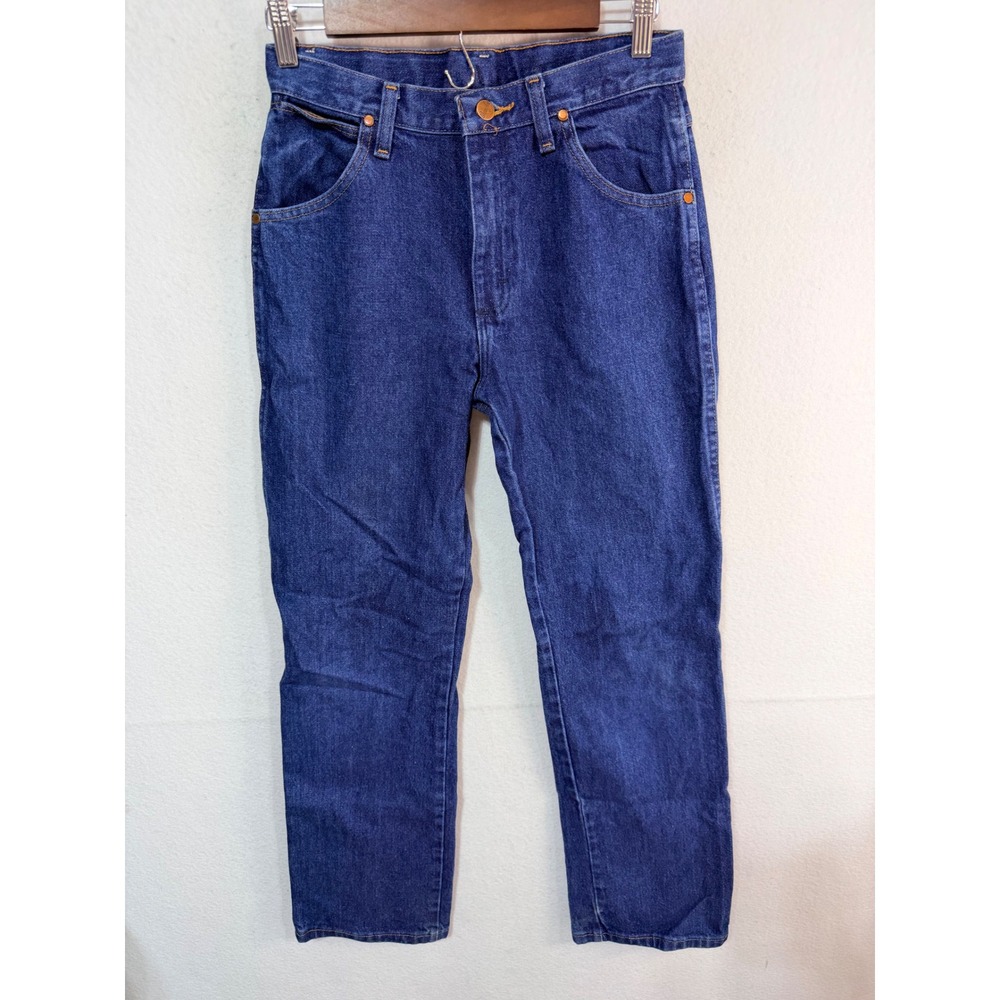 Wrangler Jeans Cowboy Cut Straight Leg Kids 16 Regular Blue Adjustable Waist